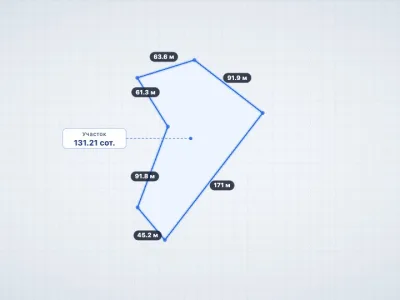 Участок 131.23 сот. Блокированная жилая застройка, Лучистое — миниатюра 2
